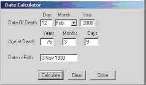 Calculate Death Date Info .